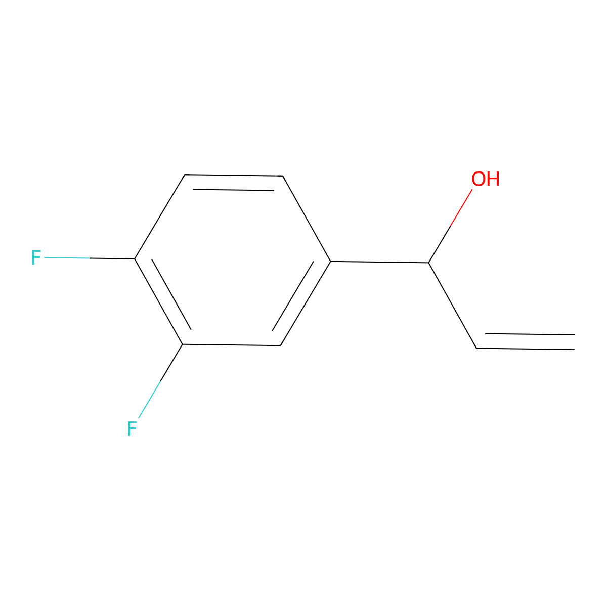 1-(3,4-Difluorophenyl)prop-2-en-1-ol molecular structure, CAS 149946-84-9