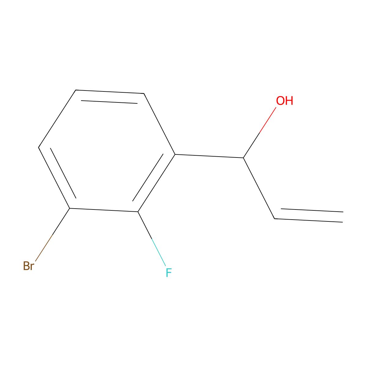 1-(3-Bromo-2-fluorophenyl)prop-2-en-1-ol molecular structure, CAS 149946-88-3