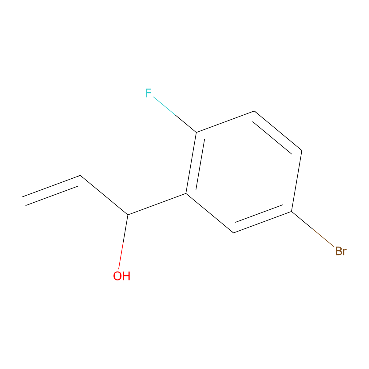 1-(5-Bromo-2-fluorophenyl)prop-2-en-1-ol molecular structure, CAS 149946-89-4