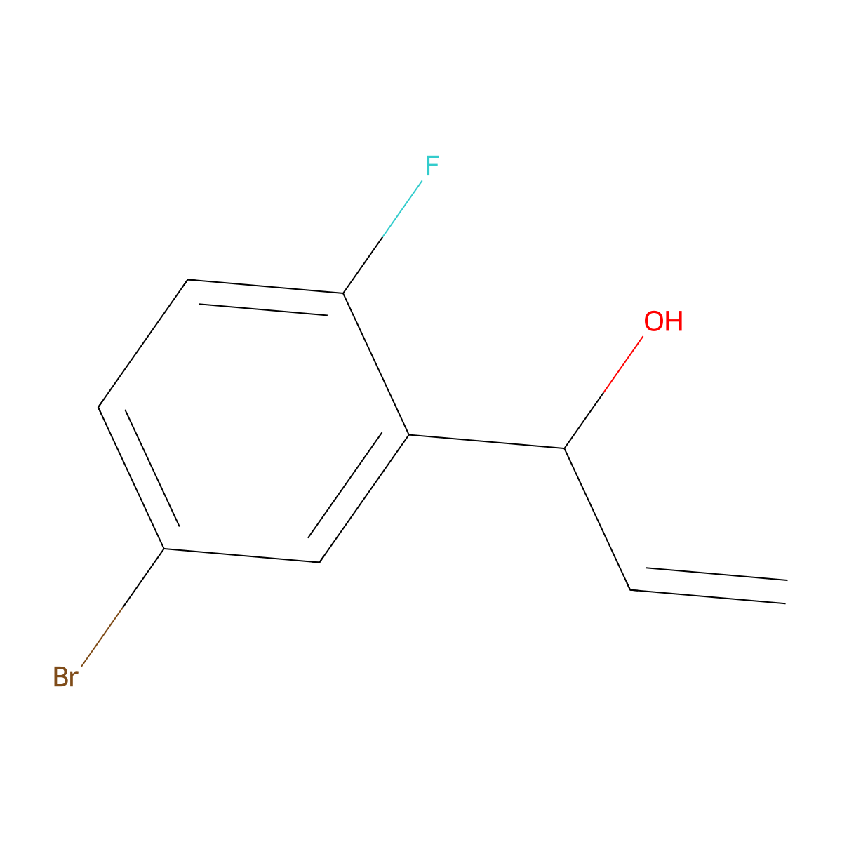 1-(5-Bromo-2-fluorophenyl)prop-2-en-1-ol molecular structure, CAS 149946-89-4