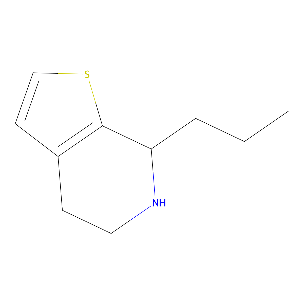 7-propyl-4H,5H,6H,7H-thieno[2,3-c]pyridine molecular structure, CAS 1499465-03-0