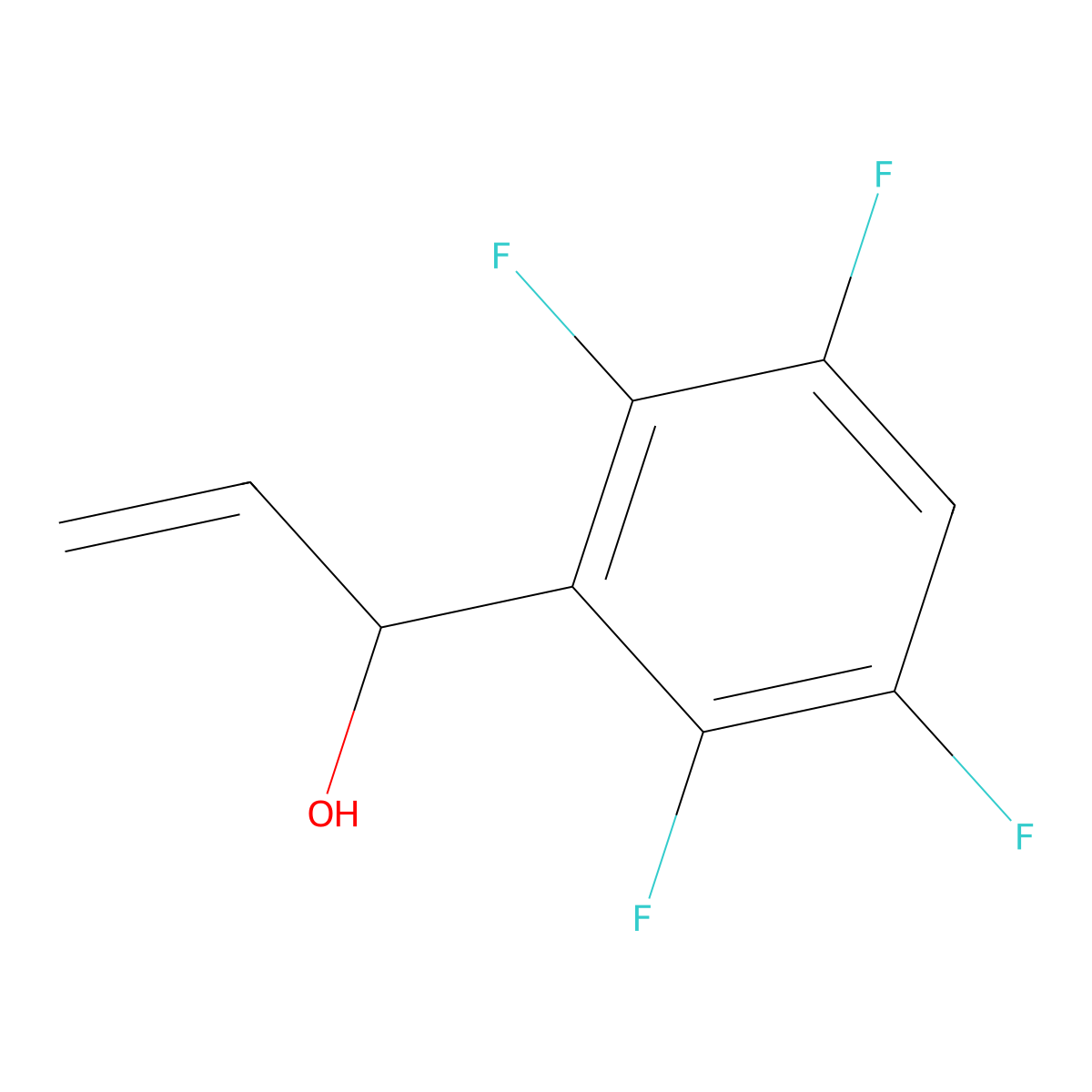 1-(2,3,5,6-Tetrafluorophenyl)prop-2-en-1-ol molecular structure, CAS 149947-00-2