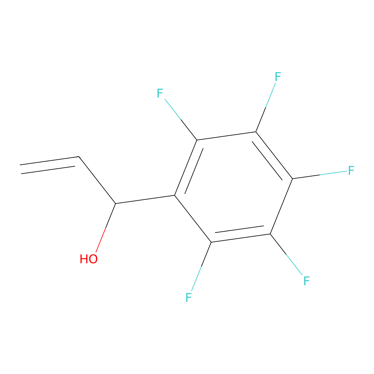 1-(Pentafluorophenyl)prop-2-en-1-ol molecular structure, CAS 149947-01-3