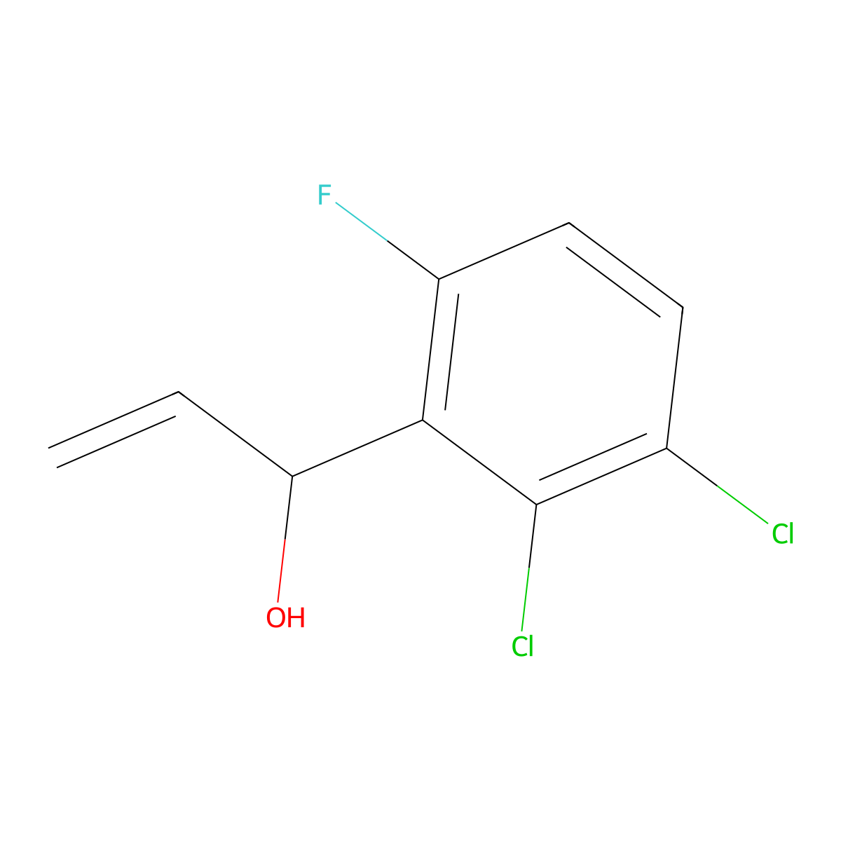 2,3-Dichloro-alpha-ethenyl-6-fluorobenZenemethanol molecular structure, CAS 149947-03-5