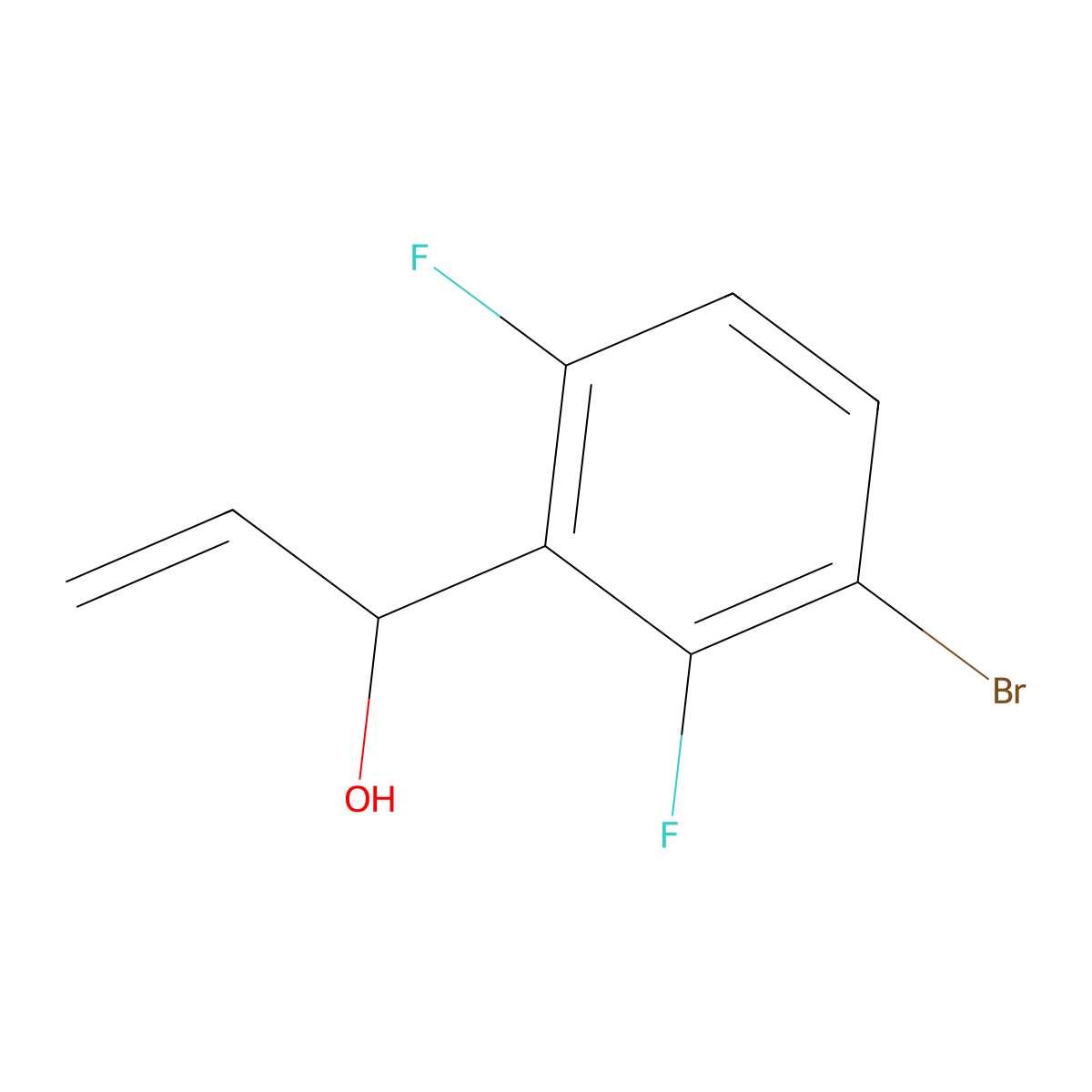 1-(3-Bromo-2,6-difluorophenyl)prop-2-en-1-ol molecular structure, CAS 149947-04-6