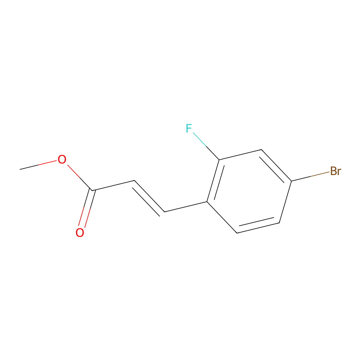 Methyl 4-bromo-2-fluorocinnamate molecular structure, CAS 149947-09-1