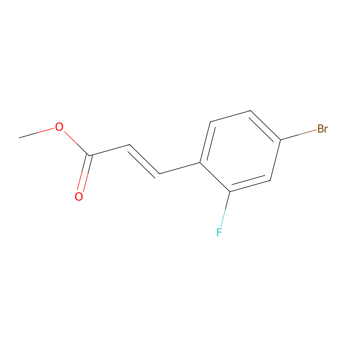 Methyl 4-bromo-2-fluorocinnamate molecular structure, CAS 149947-09-1