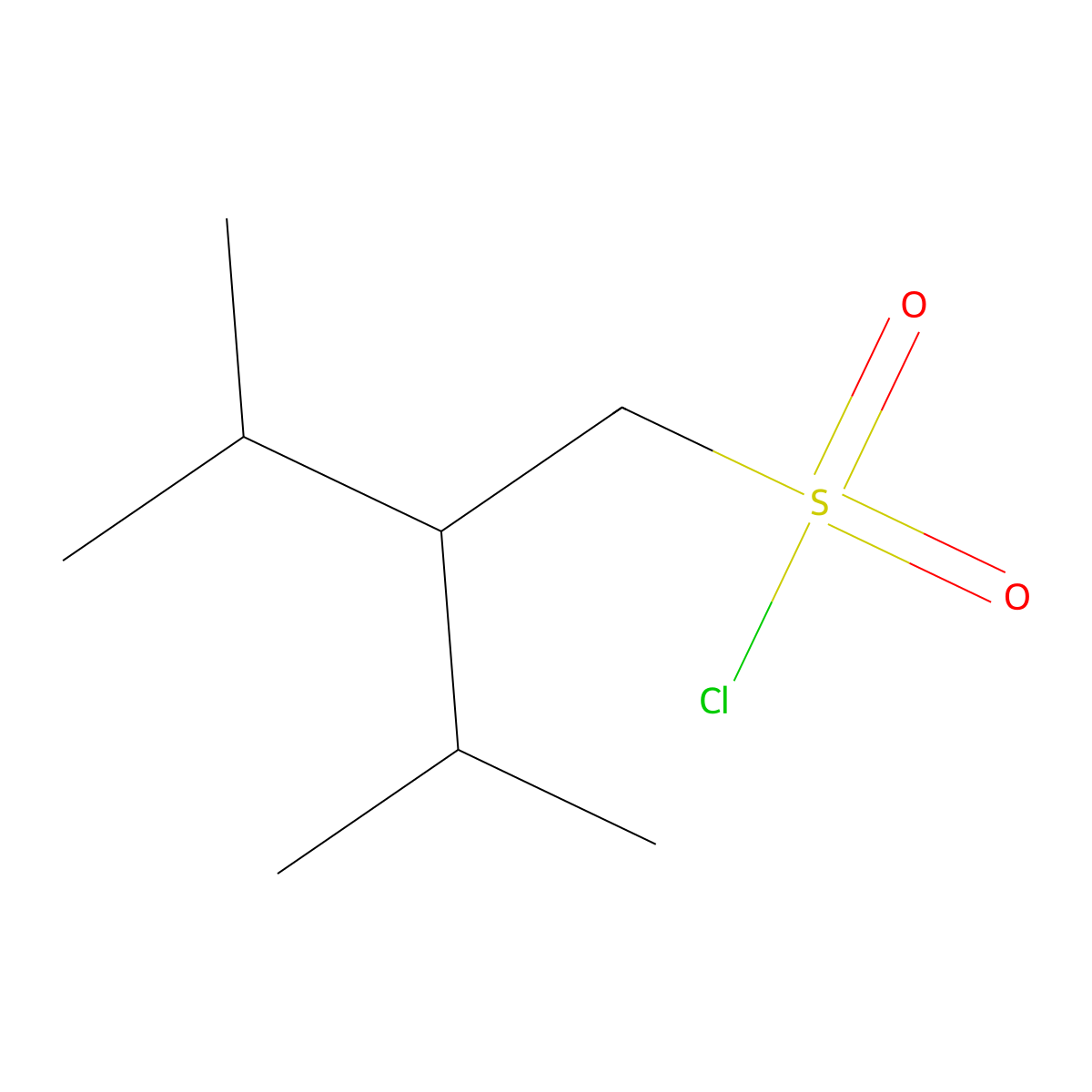 3-Methyl-2-(propan-2-yl)butane-1-sulfonyl chloride molecular structure, CAS 1499471-75-8
