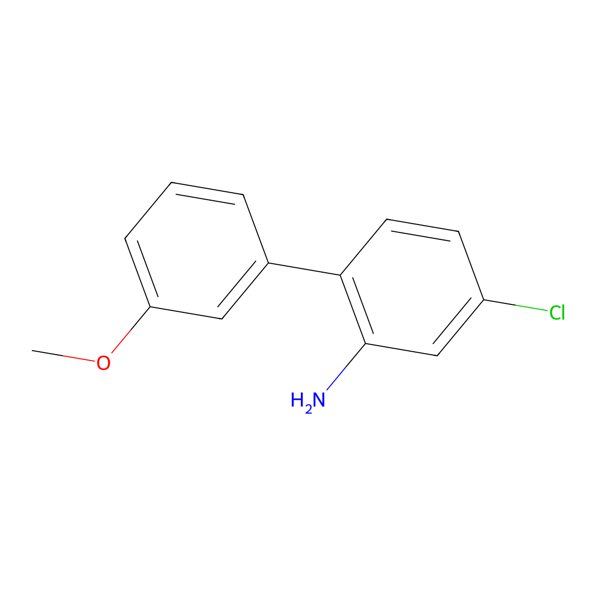 4-Chloro-3'-methoxy-biphenyl-2-ylamine molecular structure, CAS 1499489-79-0