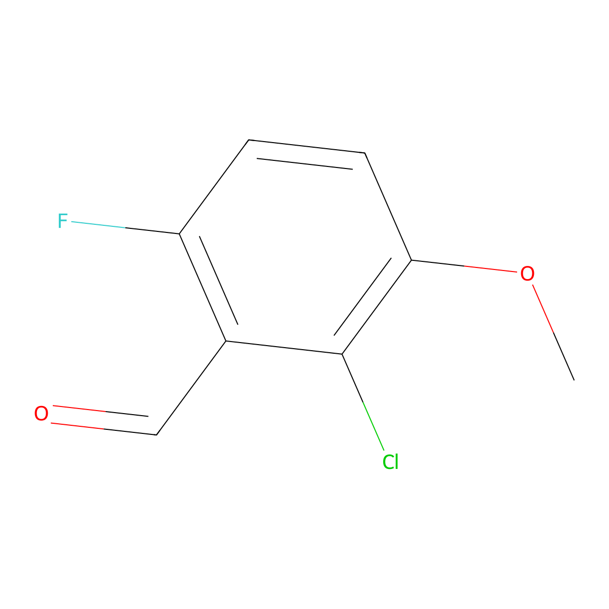 2-Chloro-6-fluoro-3-methoxybenzaldehyde molecular structure, CAS 149949-29-1