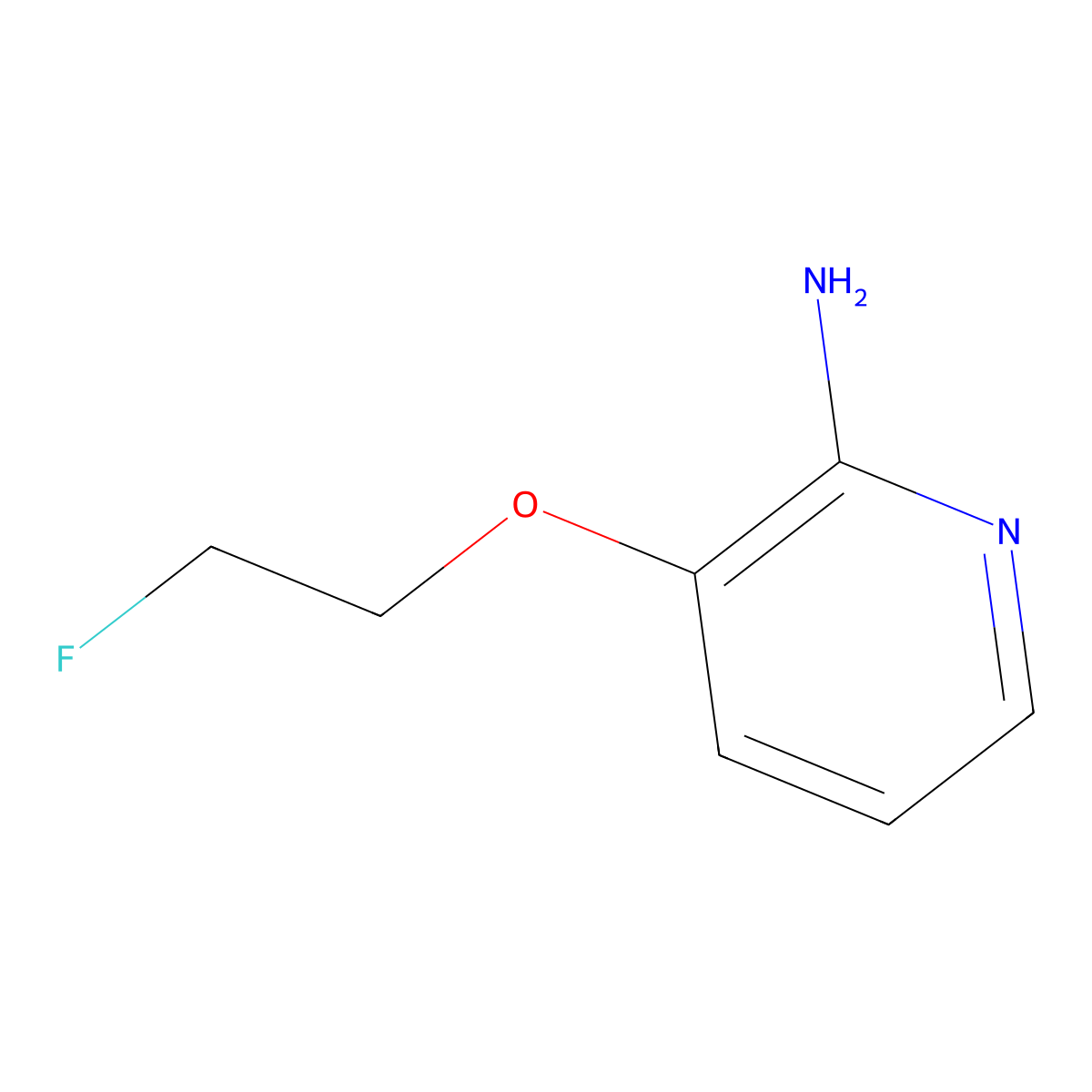3-(2-Fluoroethoxy)pyridin-2-amine molecular structure, CAS 1499492-52-2