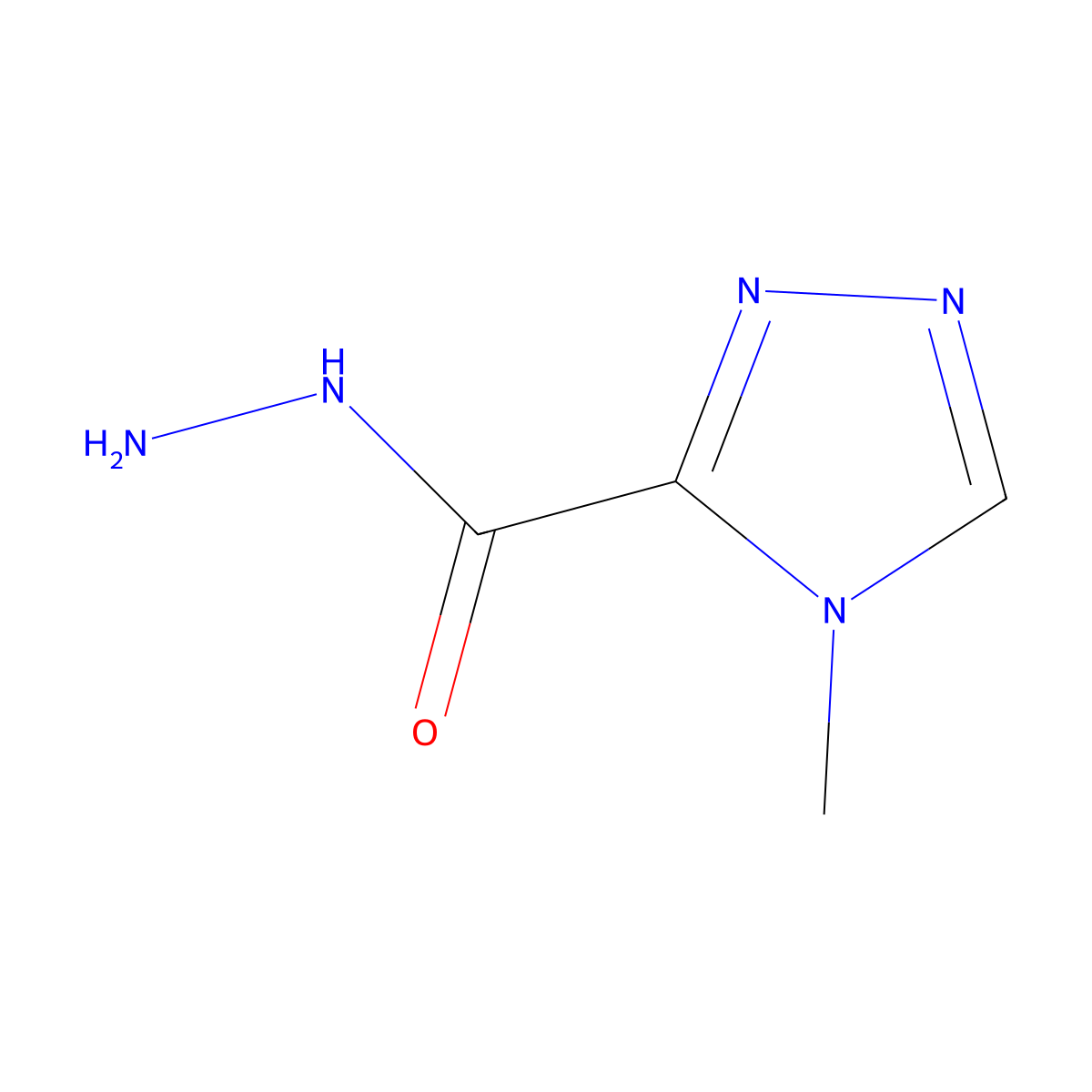 4-methyl-4H-1,2,4-triazole-3-carbohydrazide molecular structure, CAS 1499493-67-2