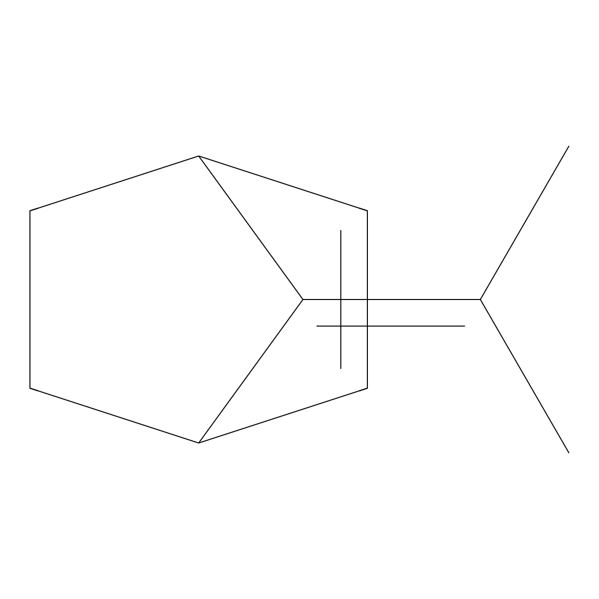 Bicyclo(2.2.1)hept-2-ene, 7-(1-methylethylidene)- molecular structure, CAS 14995-50-7
