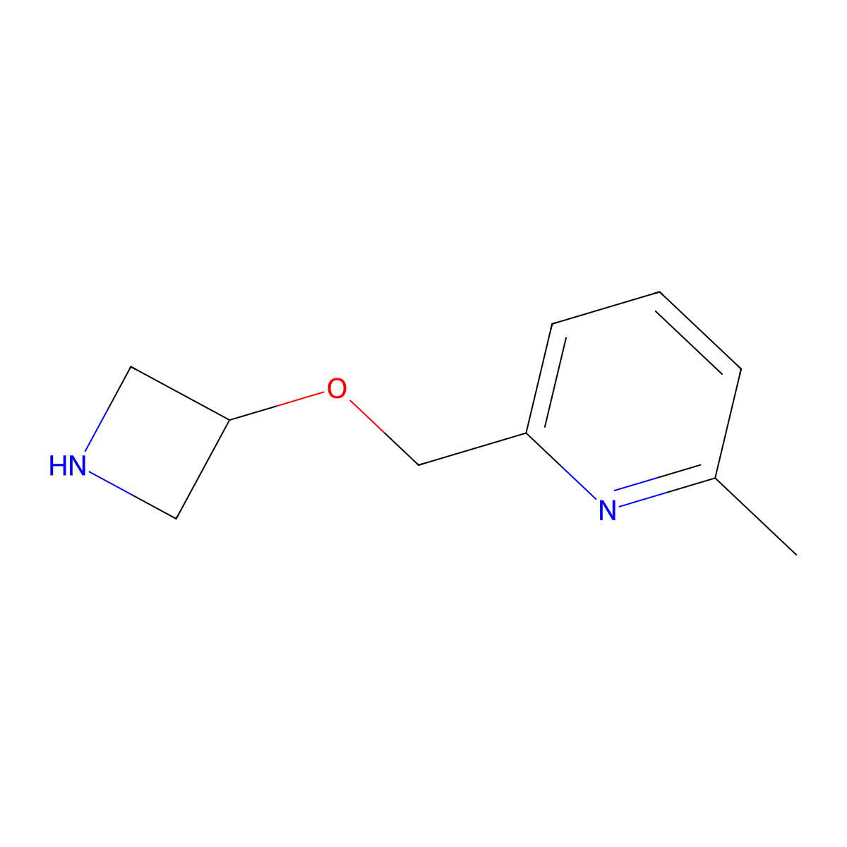 2-[(Azetidin-3-yloxy)methyl]-6-methylpyridine molecular structure, CAS 1499501-53-9