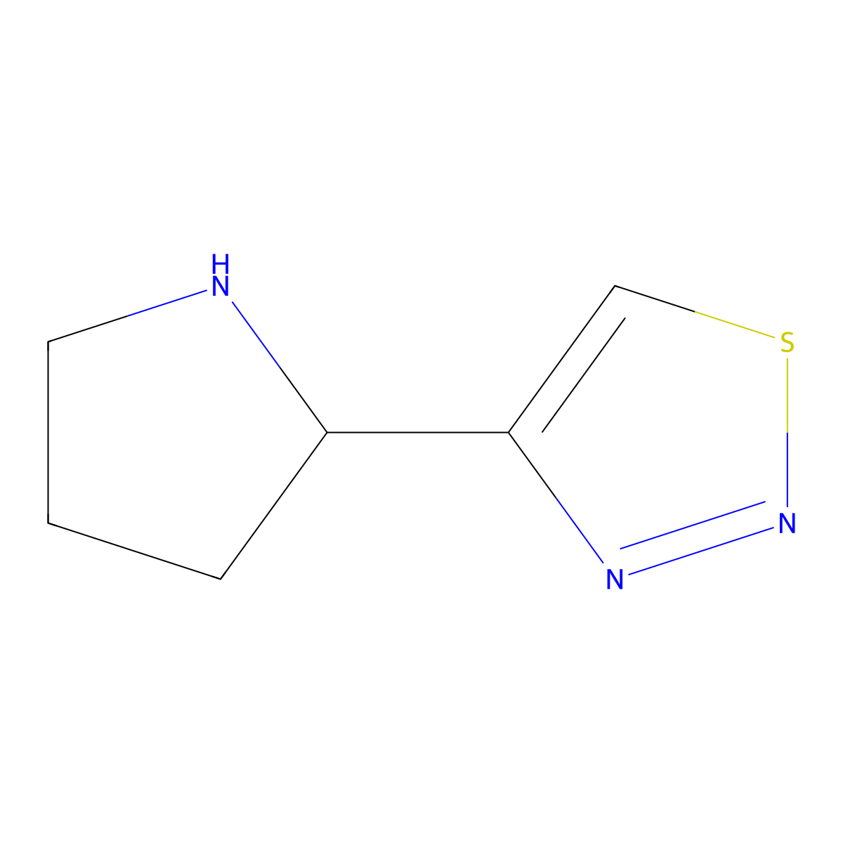4-(Pyrrolidin-2-yl)-1,2,3-thiadiazole molecular structure, CAS 1499505-79-1