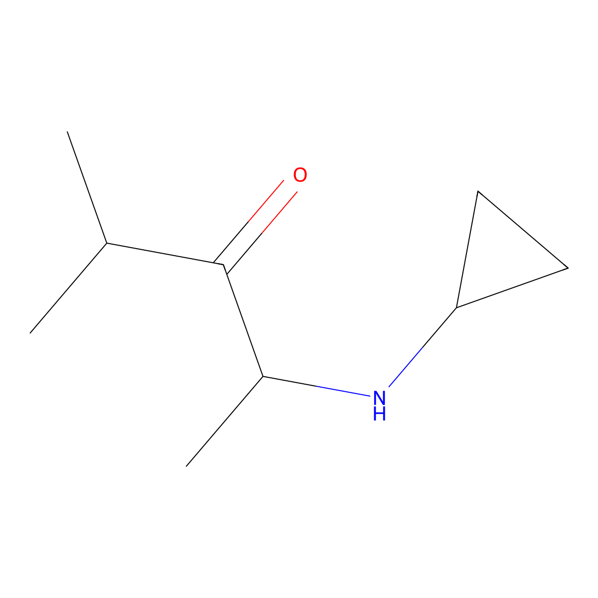 2-(Cyclopropylamino)-4-methylpentan-3-one molecular structure, CAS 1499505-83-7