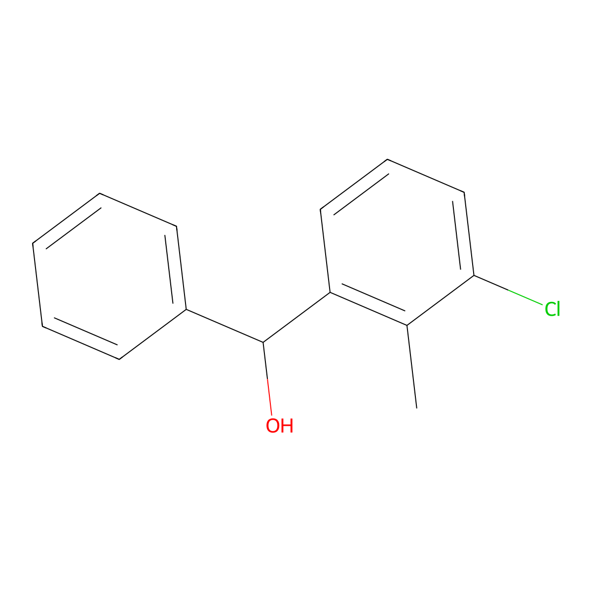(3-Chloro-2-methylphenyl)(phenyl)methanol molecular structure, CAS 1499524-27-4