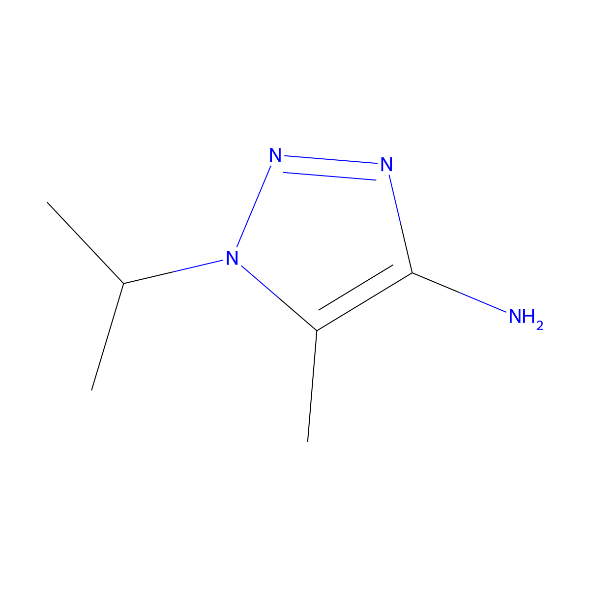 5-methyl-1-(propan-2-yl)-1H-1,2,3-triazol-4-amine molecular structure, CAS 1499531-12-2