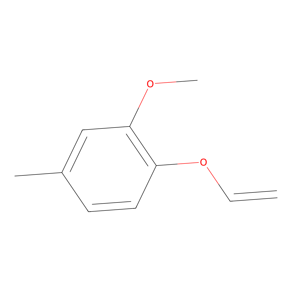 1-(Ethenyloxy)-2-methoxy-4-methylbenzene molecular structure, CAS 1499543-06-4