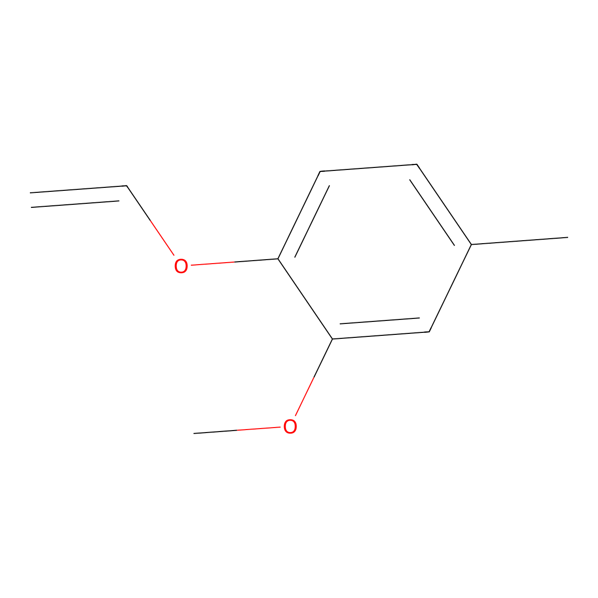 1-(Ethenyloxy)-2-methoxy-4-methylbenzene molecular structure, CAS 1499543-06-4
