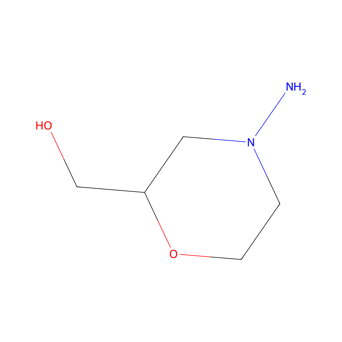 (4-Aminomorpholin-2-yl)methanol molecular structure, CAS 1499546-58-5