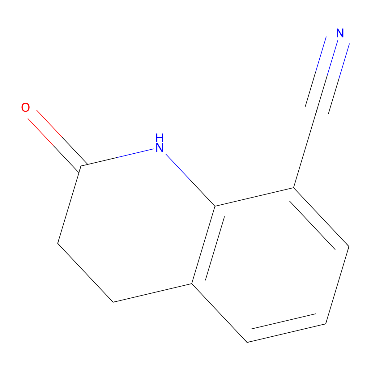 2-Oxo-1,2,3,4-tetrahydroquinoline-8-carbonitrile molecular structure, CAS 1499556-74-9