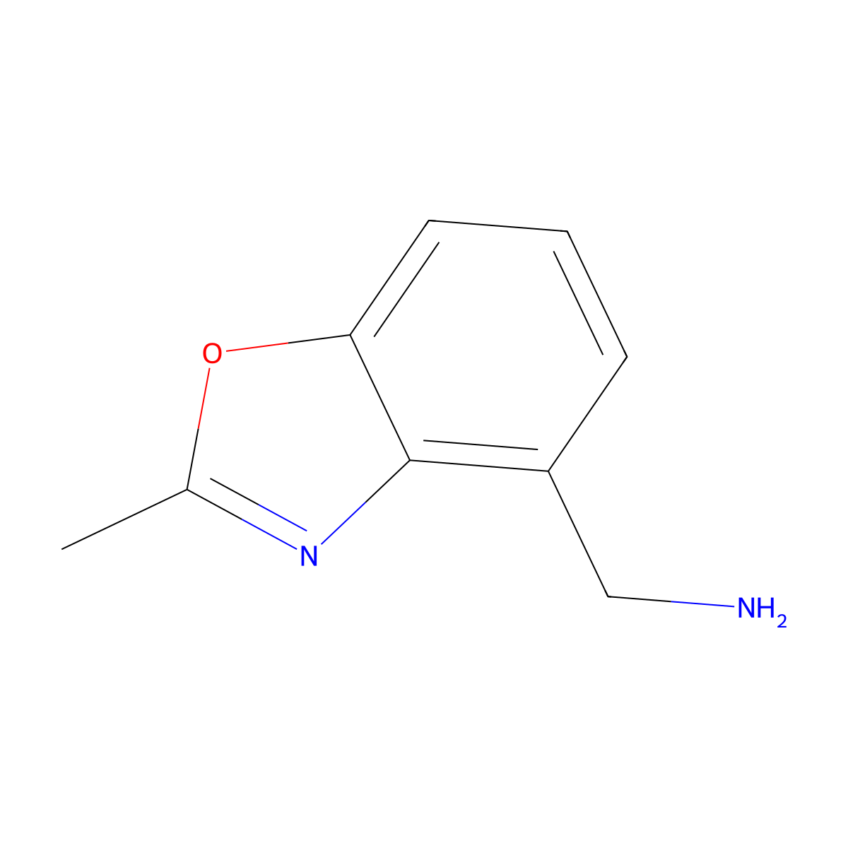 1-(2-Methyl-1,3-benzoxazol-4-yl)methanamine molecular structure, CAS 1499562-86-5