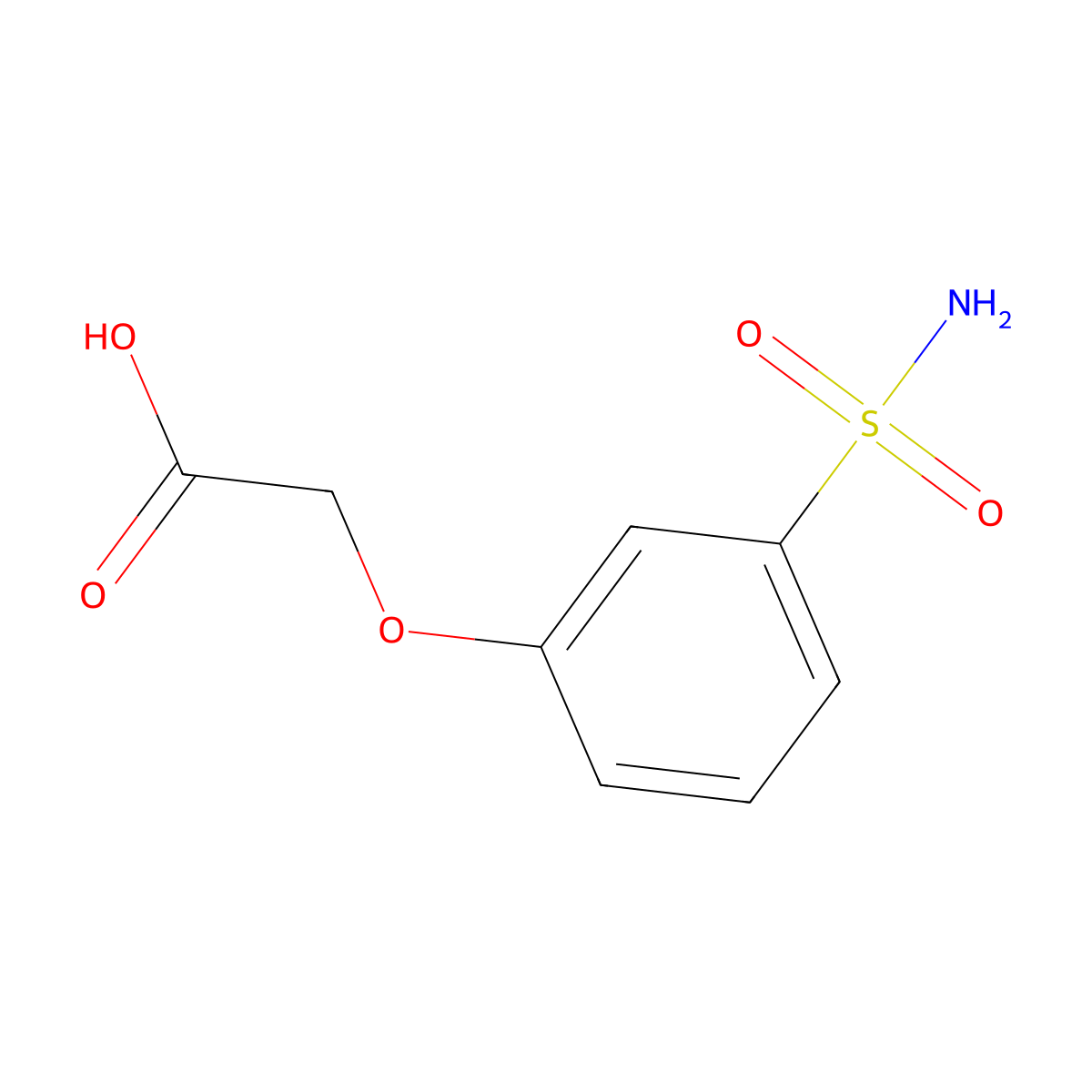 2-(3-Sulfamoylphenoxy)acetic acid molecular structure, CAS 1499585-61-3