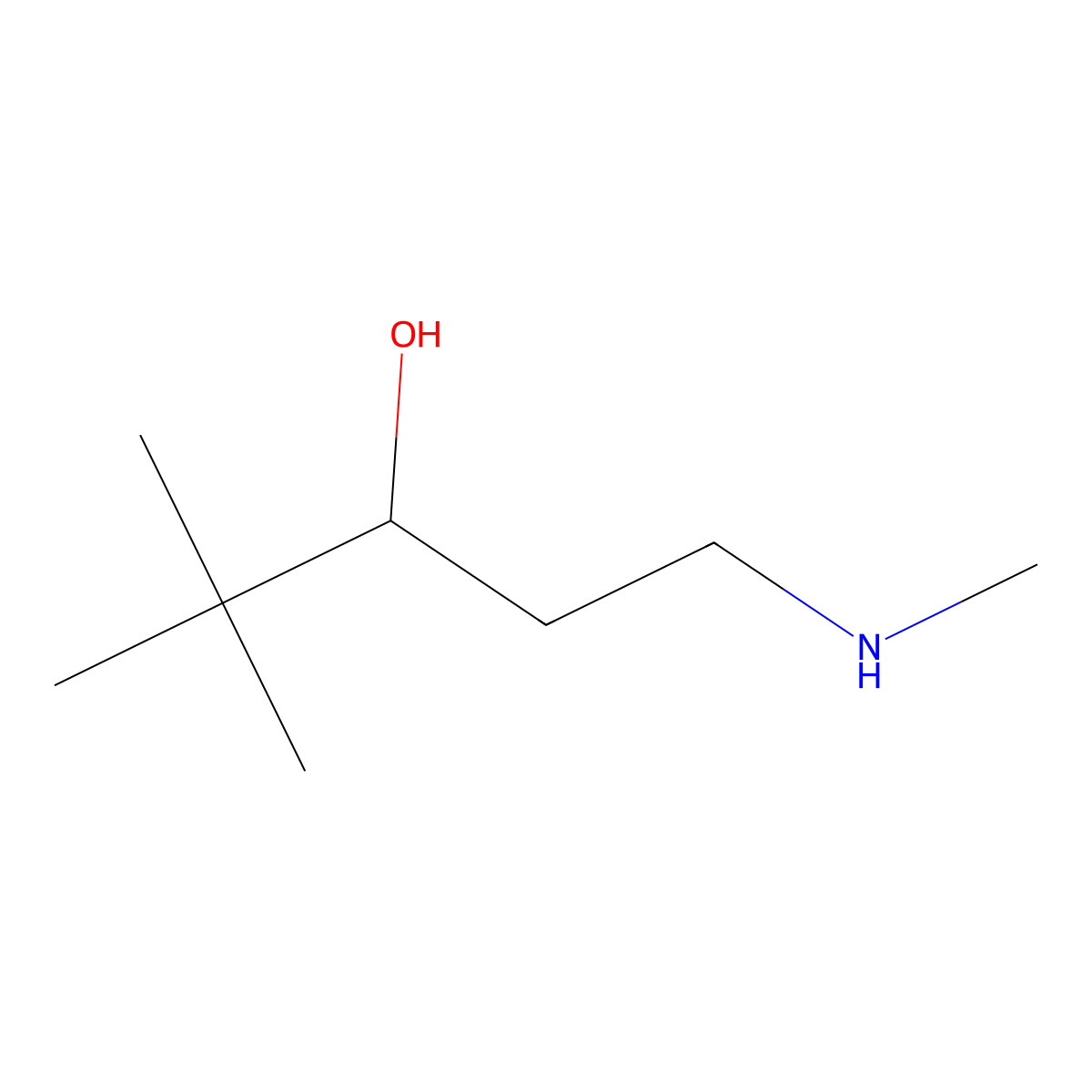 4,4-Dimethyl-1-(methylamino)pentan-3-ol molecular structure, CAS 1499592-67-4