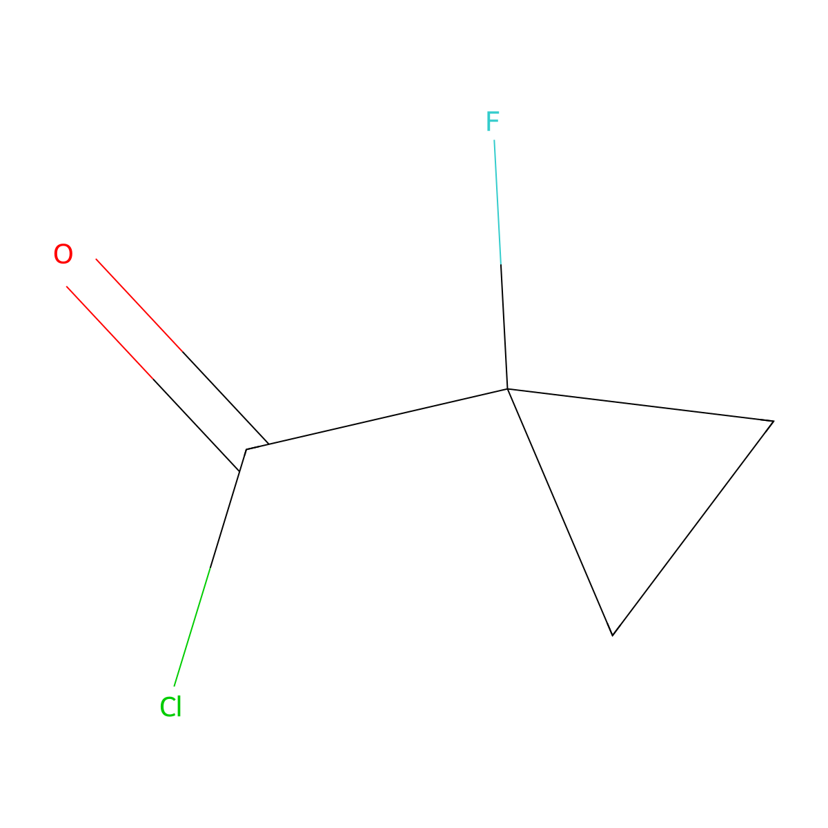 1-Fluorocyclopropanecarbonyl chloride molecular structure, CAS 149961-53-5