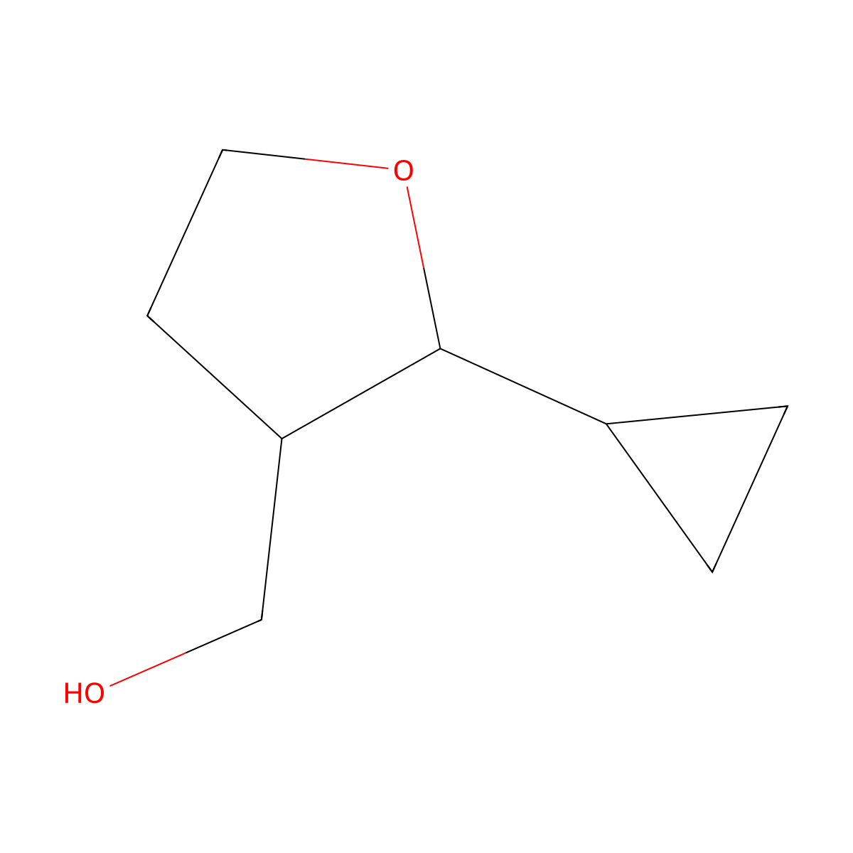 (2-Cyclopropyloxolan-3-yl)methanol molecular structure, CAS 1499610-82-0