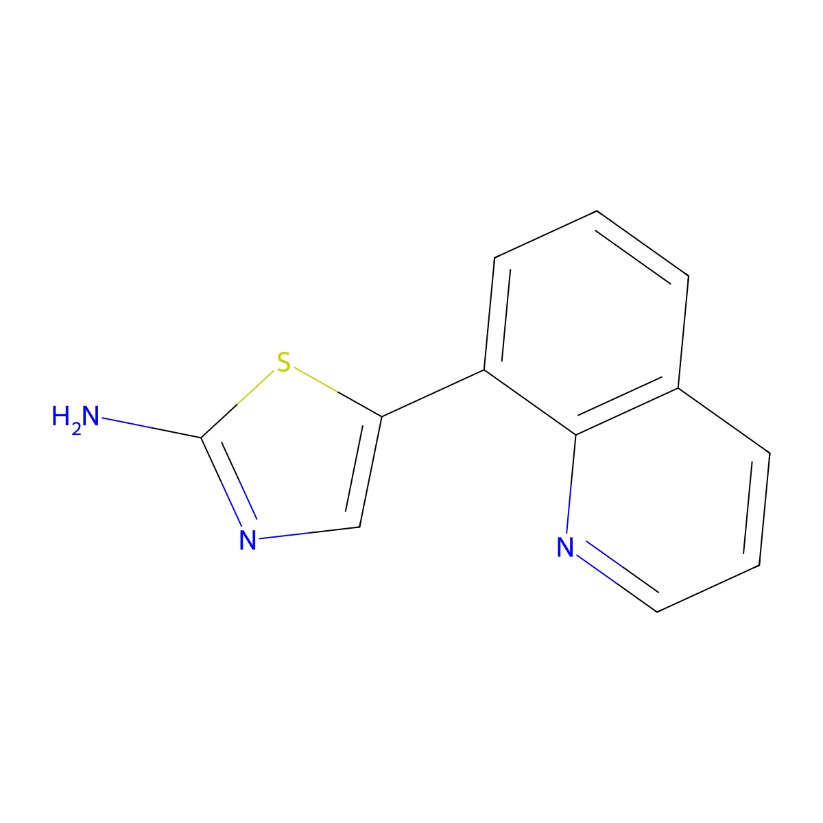 5-(Quinolin-8-yl)thiazol-2-amine molecular structure, CAS 1499614-06-0