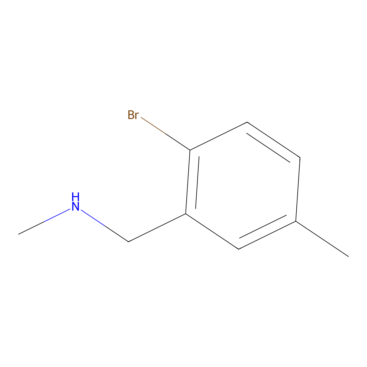 [(2-Bromo-5-methylphenyl)methyl](methyl)amine molecular structure, CAS 1499625-28-3