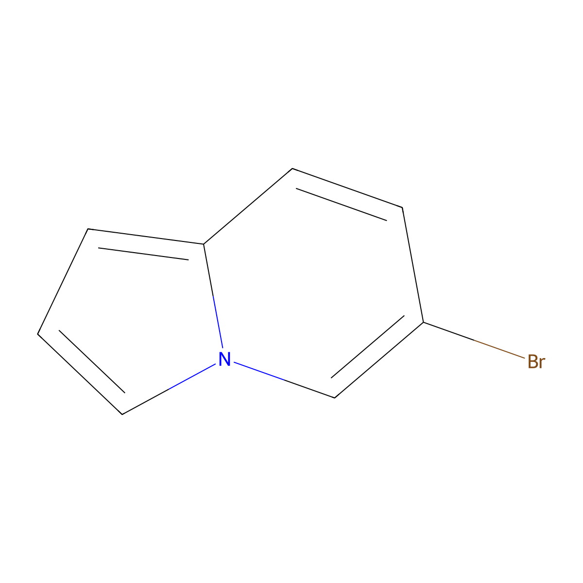 6-Bromoindolizine molecular structure, CAS 1499628-38-4