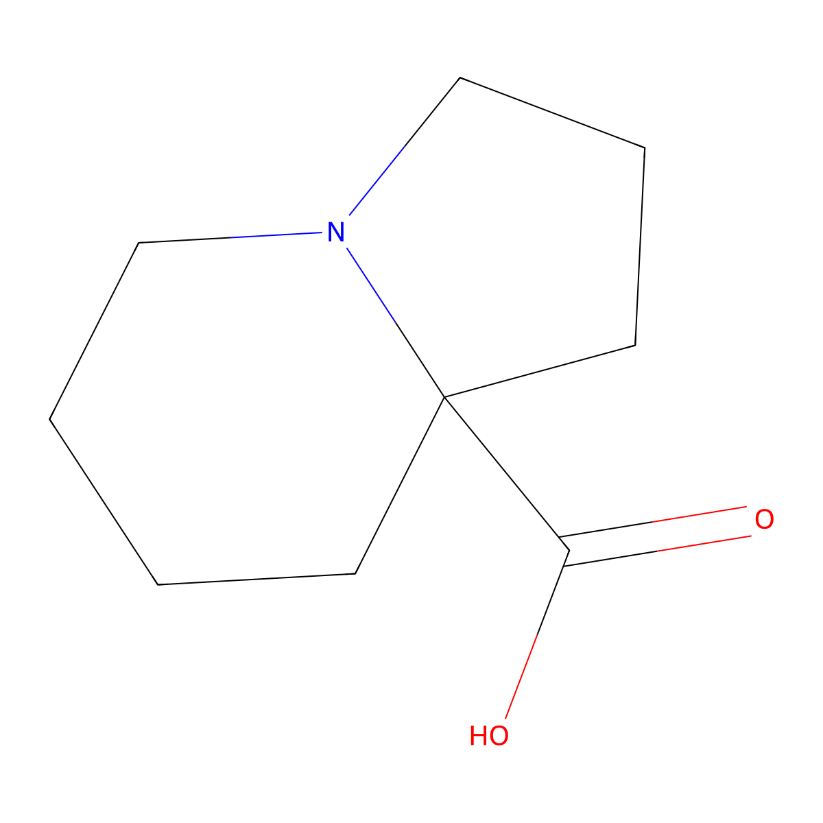 Octahydroindolizine-8a-carboxylic acid molecular structure, CAS 1499634-72-8