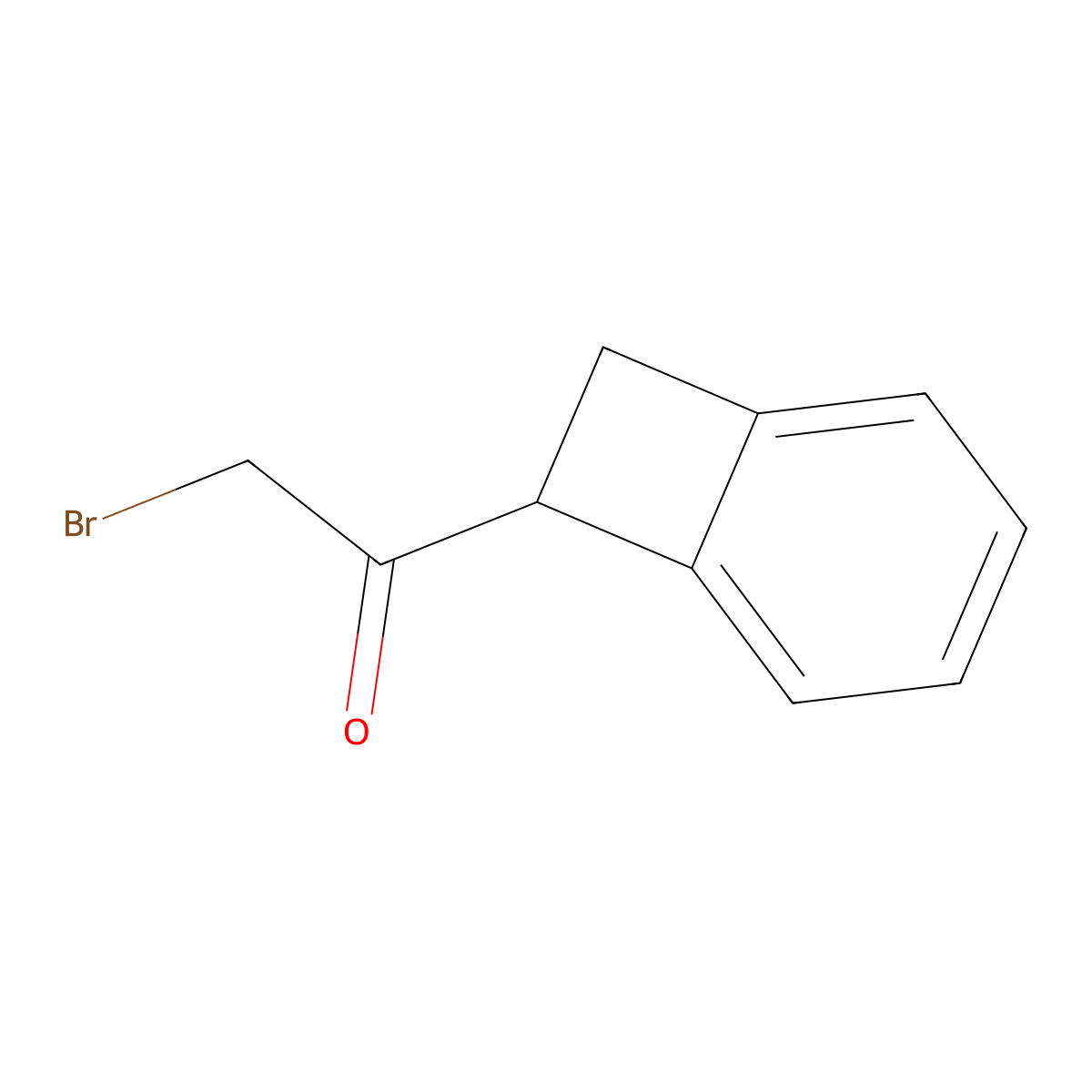 1-{Bicyclo[4.2.0]octa-1,3,5-trien-7-yl}-2-bromoethan-1-one molecular structure, CAS 1499640-27-5
