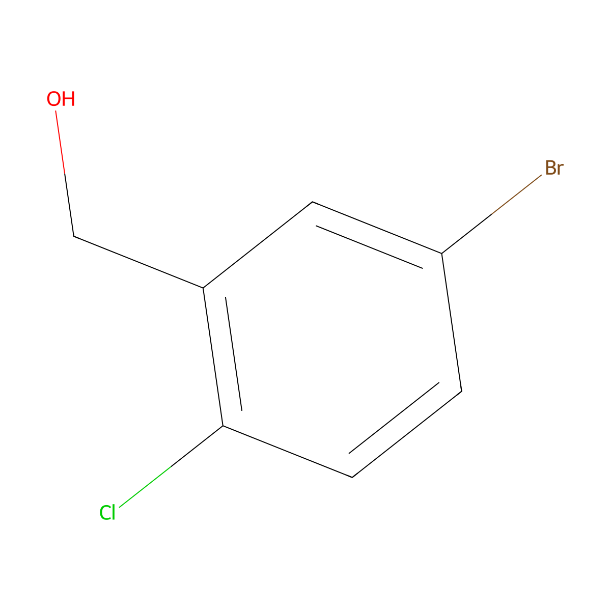 (5-Bromo-2-chlorophenyl)methanol molecular structure, CAS 149965-40-2