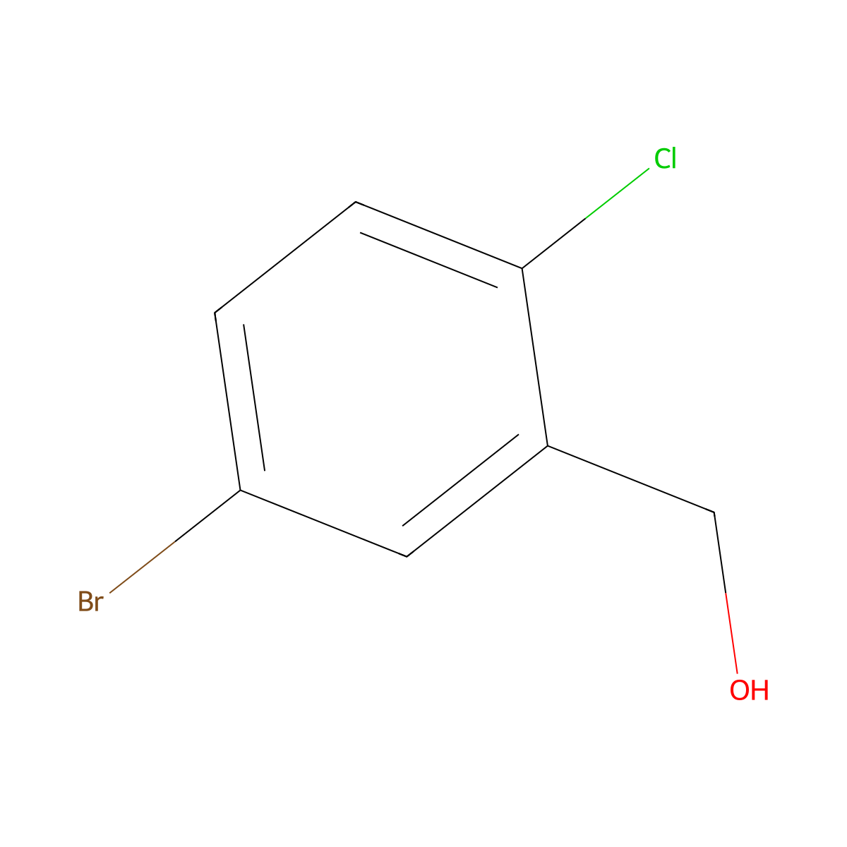 (5-Bromo-2-chlorophenyl)methanol molecular structure, CAS 149965-40-2