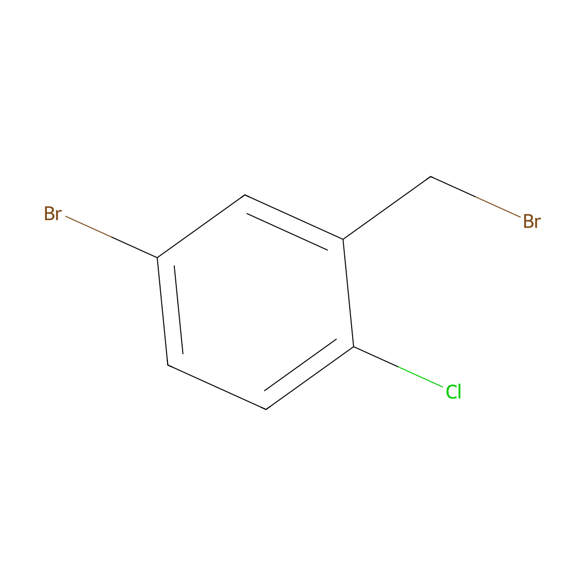 4-Bromo-2-(bromomethyl)-1-chlorobenzene molecular structure, CAS 149965-41-3