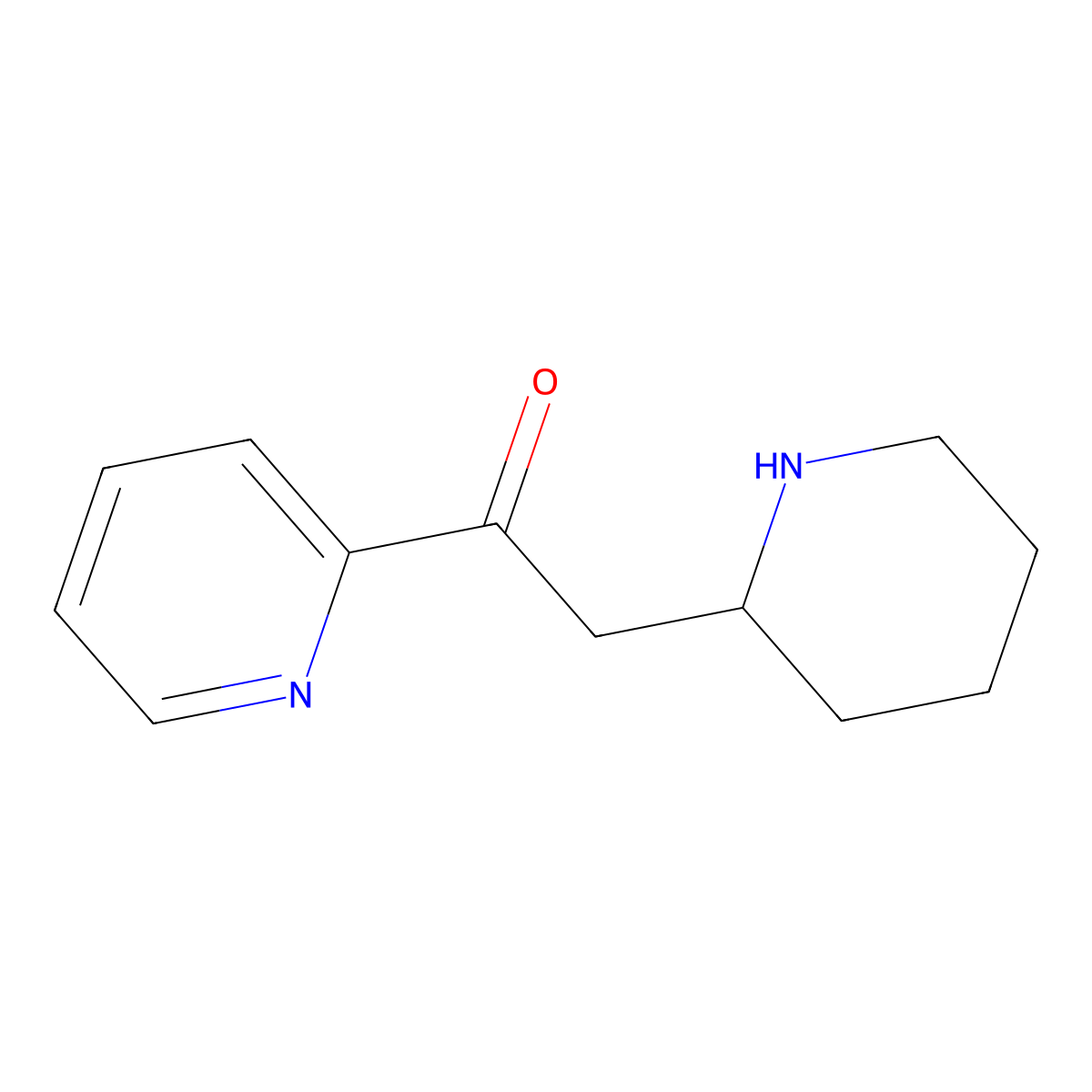 2-(Piperidin-2-YL)-1-(pyridin-2-YL)ethan-1-one molecular structure, CAS 1499657-01-0