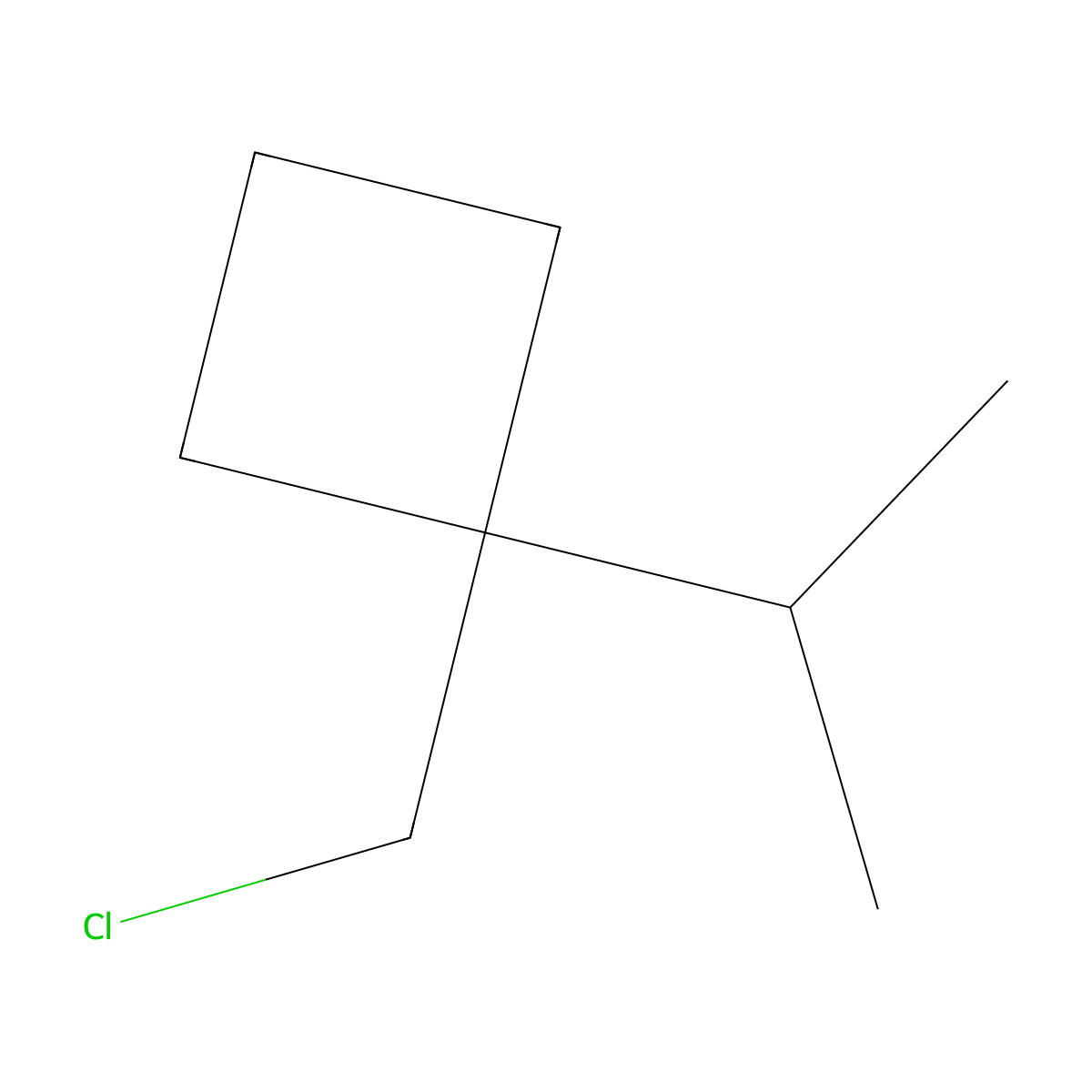 1-(Chloromethyl)-1-(propan-2-yl)cyclobutane molecular structure, CAS 1499659-02-7