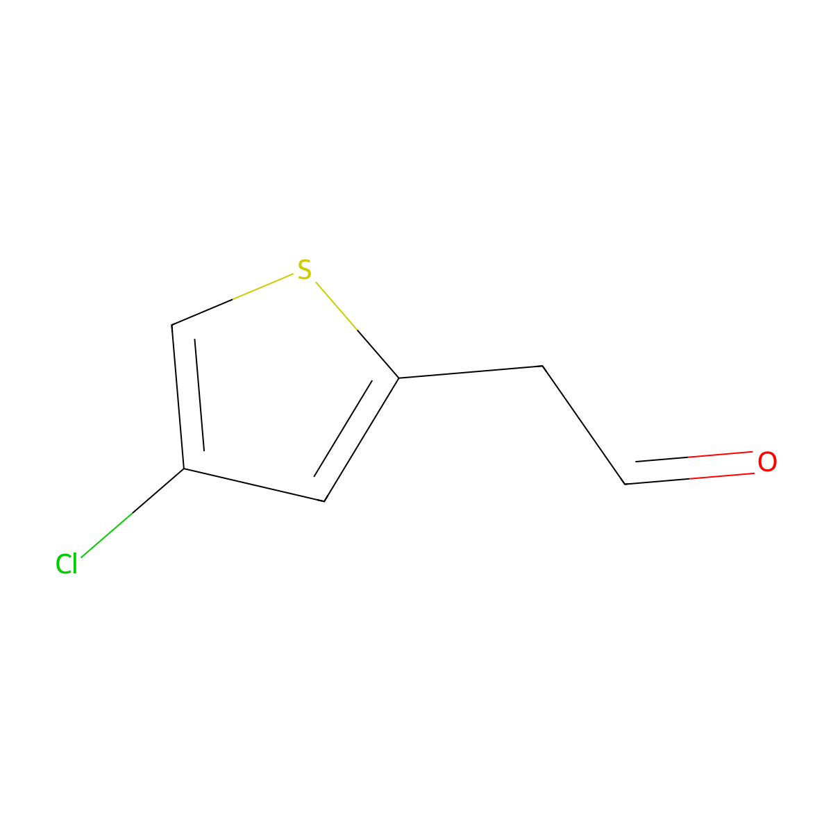 2-(4-Chlorothiophen-2-yl)acetaldehyde molecular structure, CAS 1499659-20-9