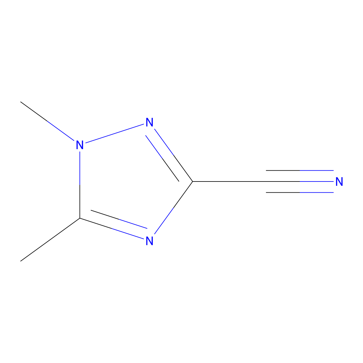 dimethyl-1H-1,2,4-triazole-3-carbonitrile molecular structure, CAS 1499659-43-6