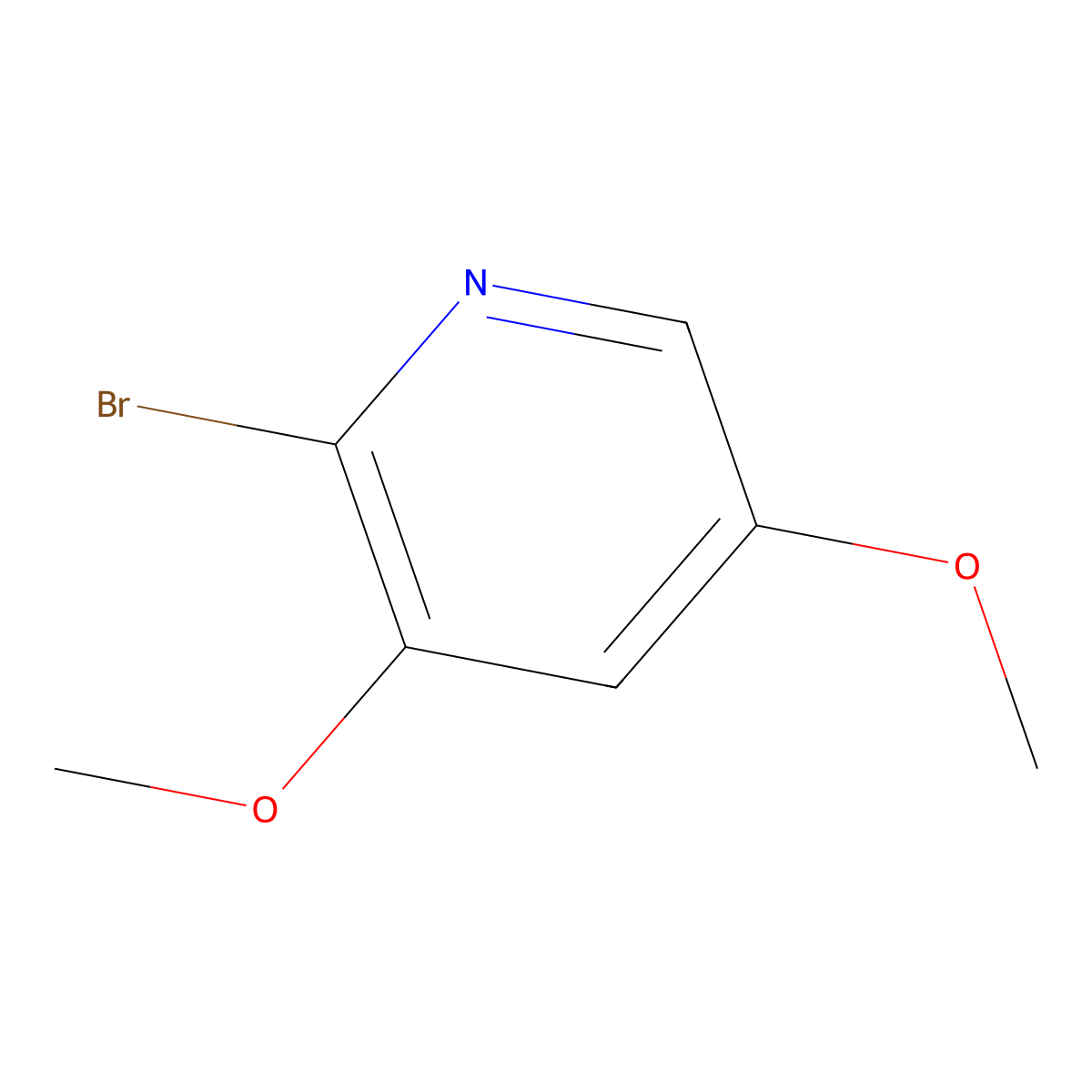 2-Bromo-3,5-dimethoxypyridine molecular structure, CAS 149966-41-6