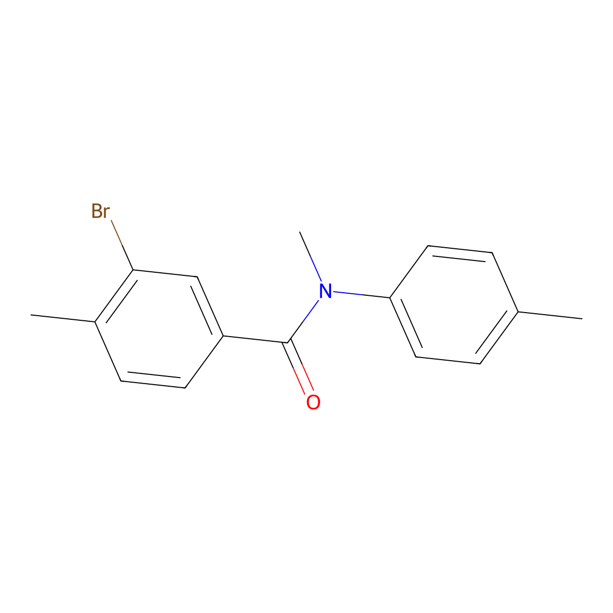 3-Bromo-N,4-dimethyl-N-(4-methylphenyl)benzamide molecular structure, CAS 1499666-84-0
