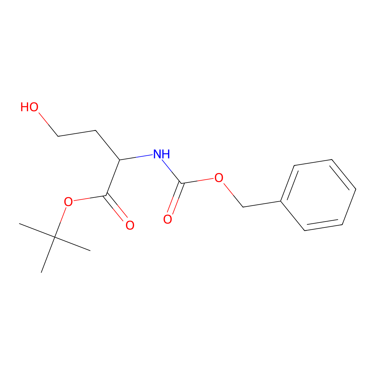 N-Cbz-D-homoserine tert-butyl ester molecular structure, CAS 149967-08-8