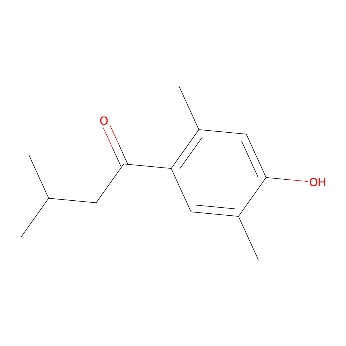 1-(4-Hydroxy-2,5-dimethylphenyl)-3-methylbutan-1-one molecular structure, CAS 1499694-68-6