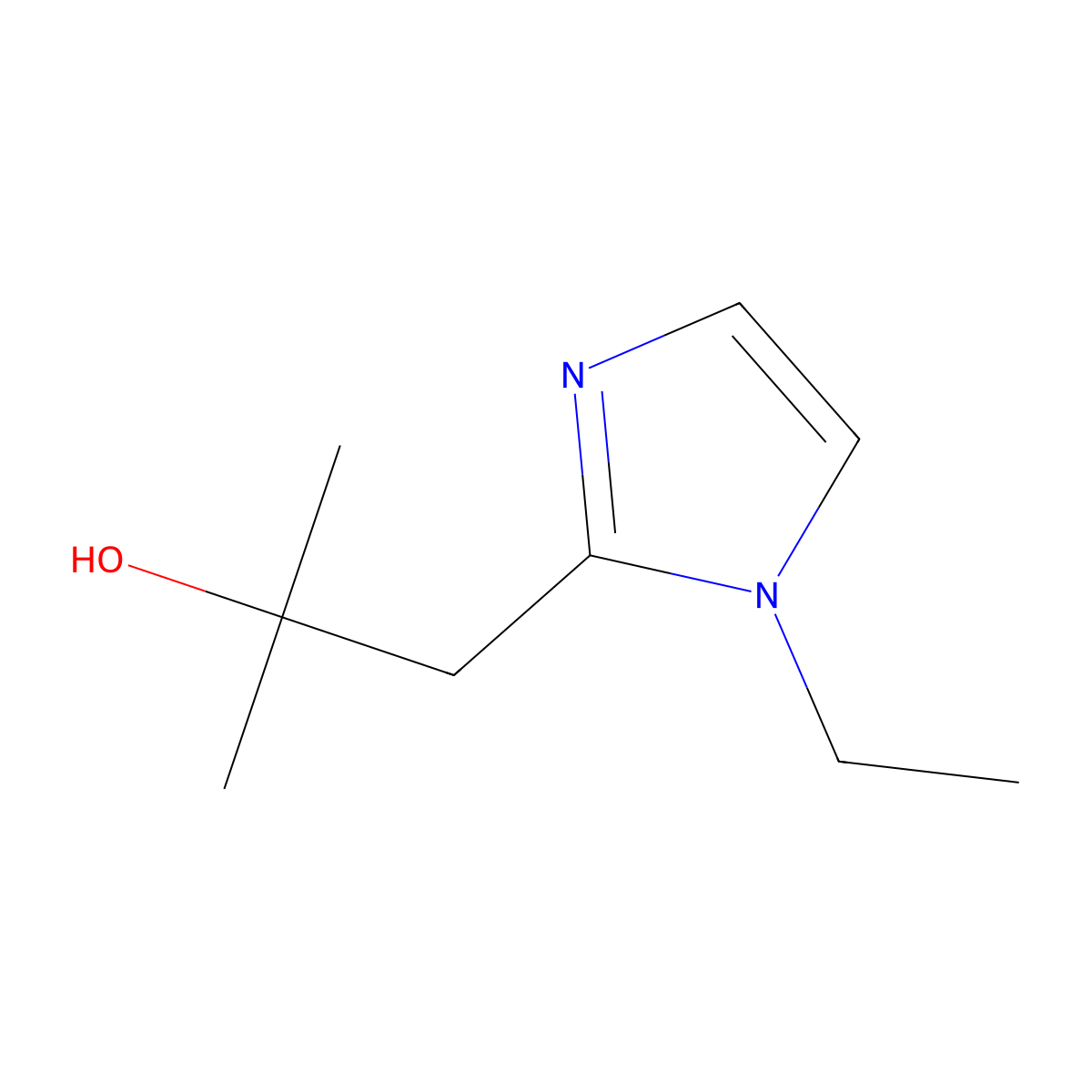 1-(1-ethyl-1H-imidazol-2-yl)-2-methylpropan-2-ol molecular structure, CAS 1499699-44-3
