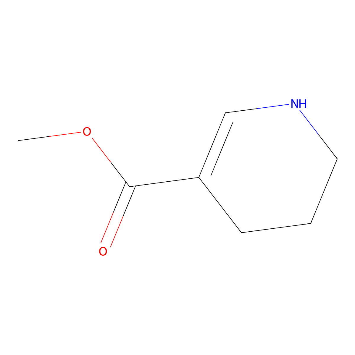 Methyl 1,4,5,6-tetrahydropyridine-3-carboxylate molecular structure, CAS 14997-05-8