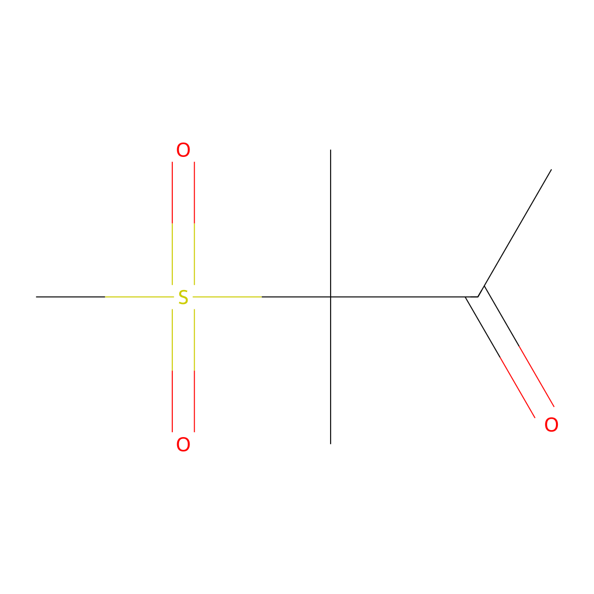 3-Methanesulfonyl-3-methylbutan-2-one molecular structure, CAS 1499711-16-8